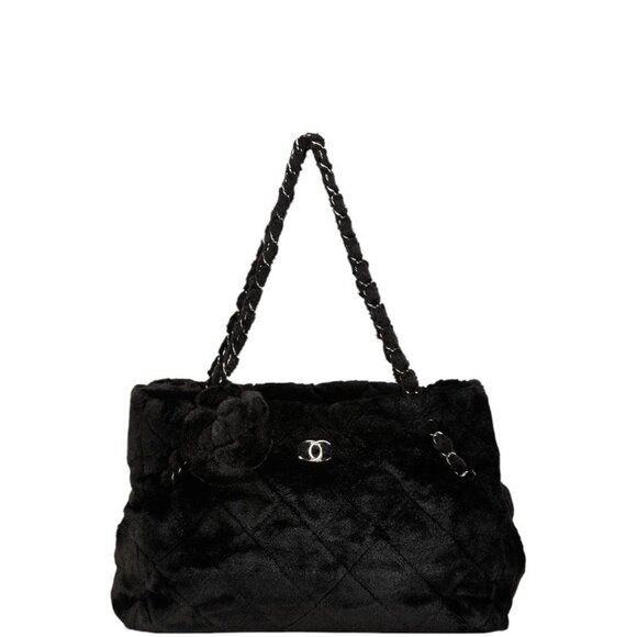 CHANEL Black Coco Mark Shoulder Bag - Picture 1 of 10